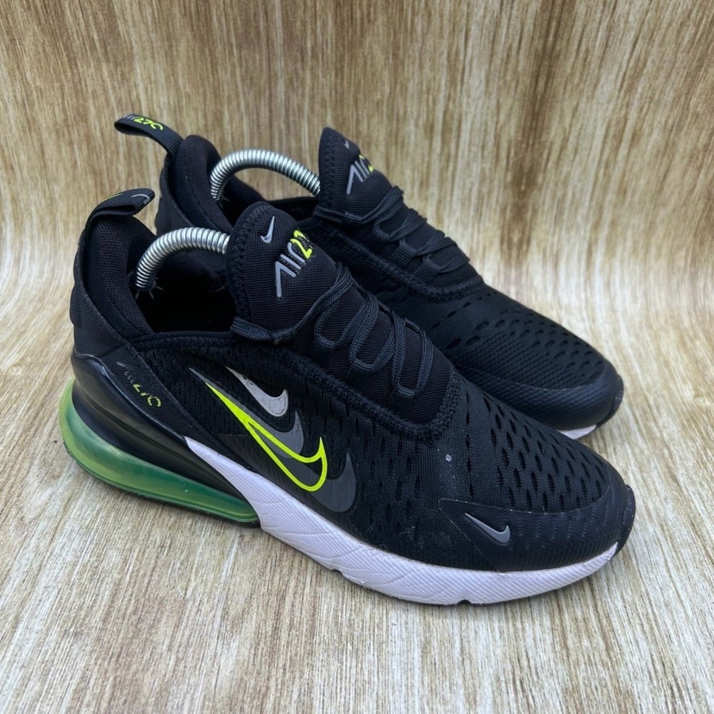 Nike Air Max 270 Women's Size 6 Black Neon Green Sneakers Shoes FV7017-001